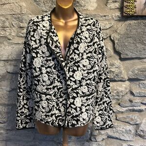 Promod Monochrome Floral Blouse